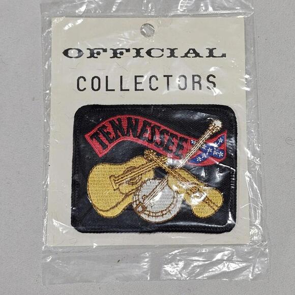NOS Tennessee Guitar Banjo Fiddle Rebel New Vintage 1980's 2x3 Embroidered Patch - Picture 1 of 5